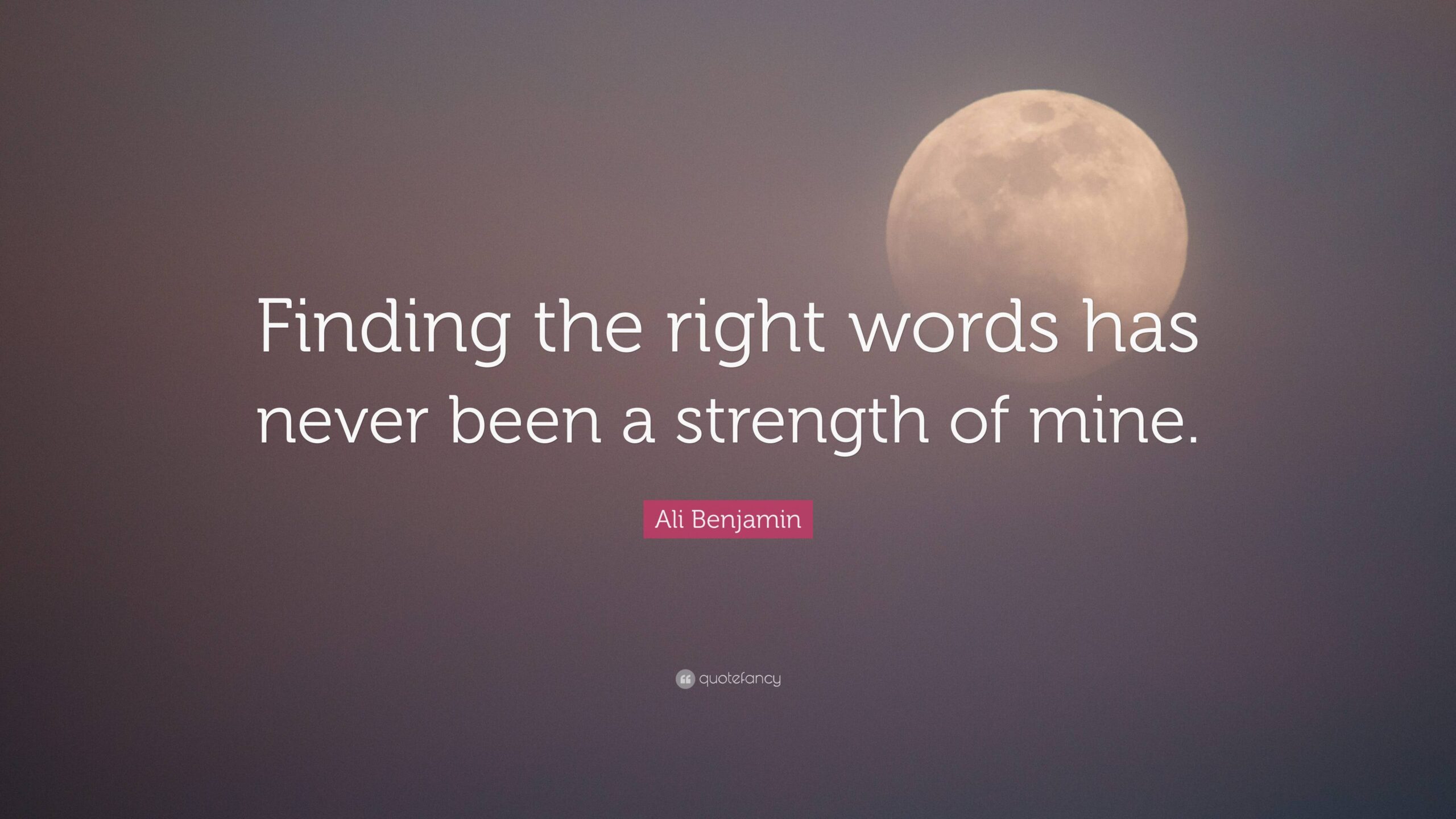 Finding strength in words